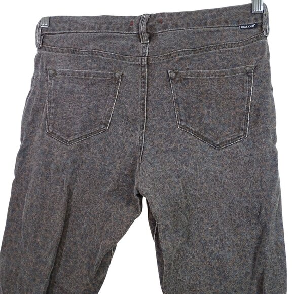 Dear John Gisele High Waisted Skinny Mocha Leopard Jeans Women Size 29 FLAW - Picture 4 of 13